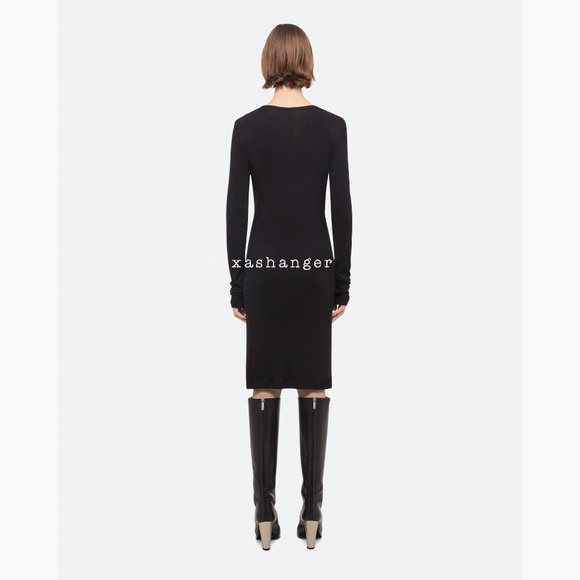 NWT Helmut Lang Long Sleeved Dress M Medium Black - Picture 2 of 11